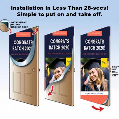 DoorFoto Door Cover Custom Graduate Banner