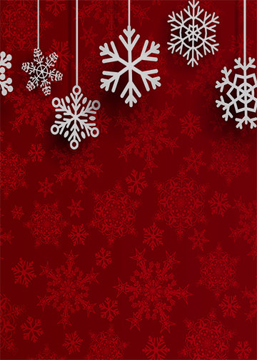 DoorFoto Door Cover Hanging Snowflakes