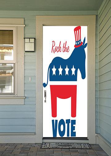 DoorFoto Door Cover Rock the Vote Donkey