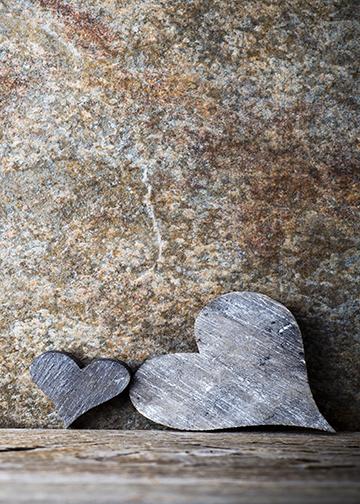 DoorFoto Door Cover Wooden Hearts