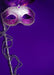 DoorFoto Door Cover Customizable - Mardi Gras Mask on a Purple Background