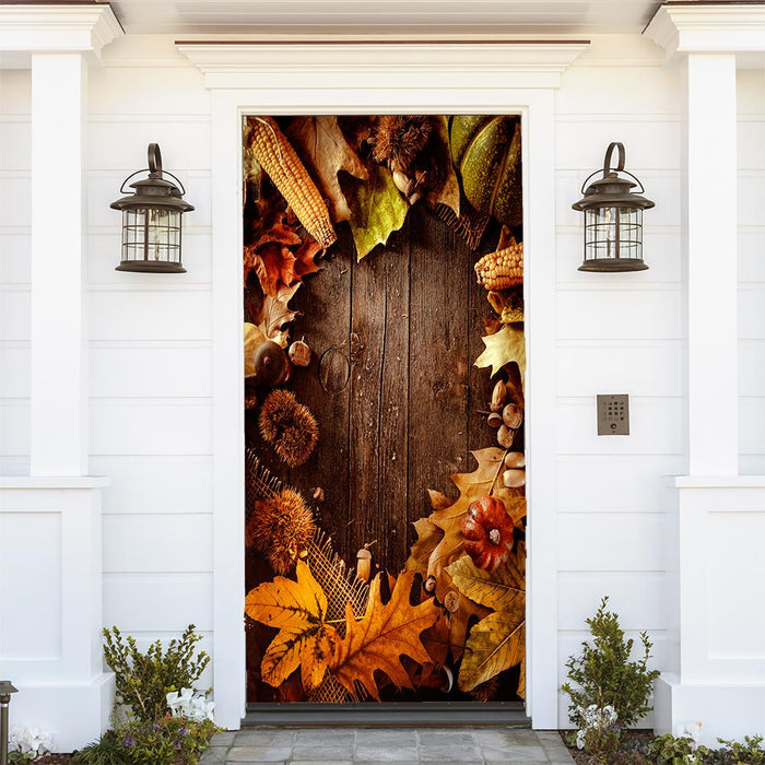 DoorFoto Door Cover Customizable - Thanksgiving Door Decoration