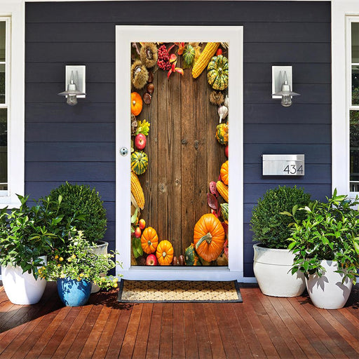 DoorFoto Door Cover Customizable - Harvest Thanksgiving