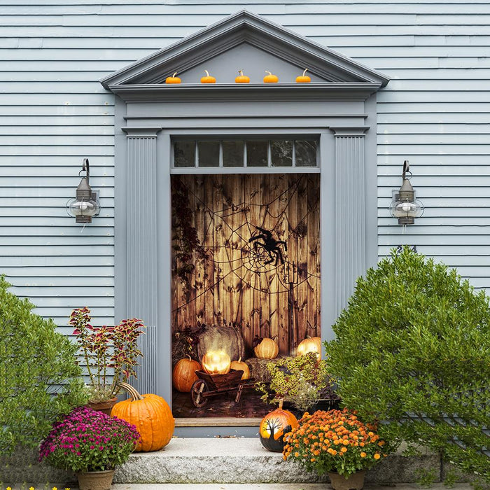 DoorFoto Door Cover Web with Pumpkins