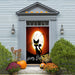 DoorFoto Door Cover Black Cat Happy Halloween