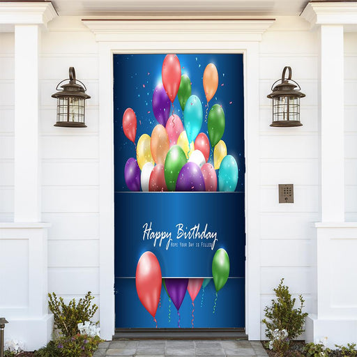 DoorFoto Door Cover Balloon Decoration for Birthday