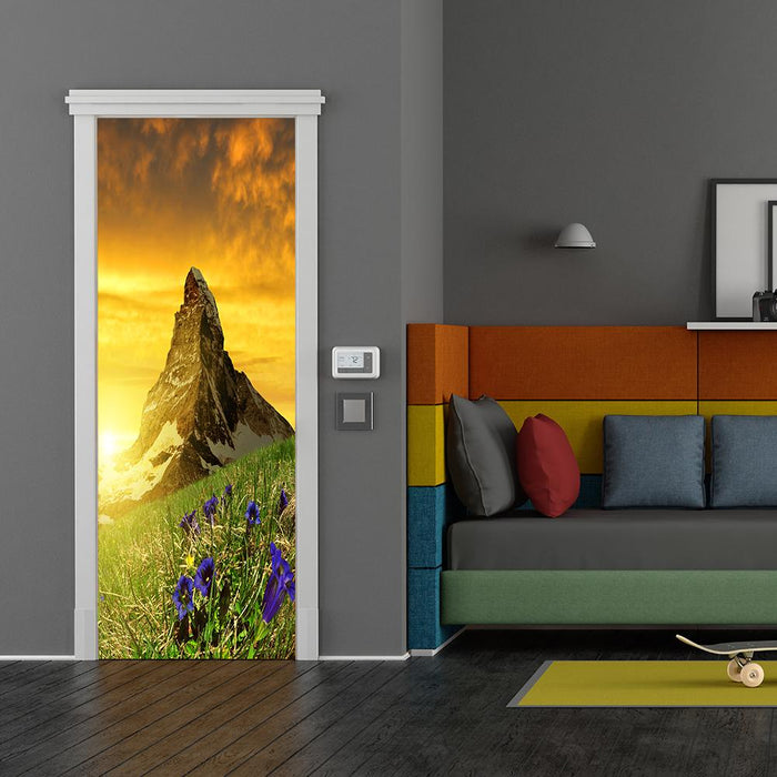 DoorFoto Door Cover Matterhorn Sunset