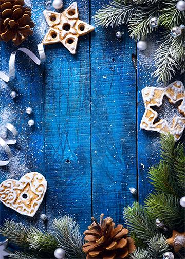 DoorFoto Door Cover Customizable - Blue Wood