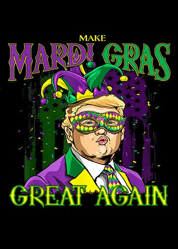 DoorFoto Door Cover Mardi Gras Great Again