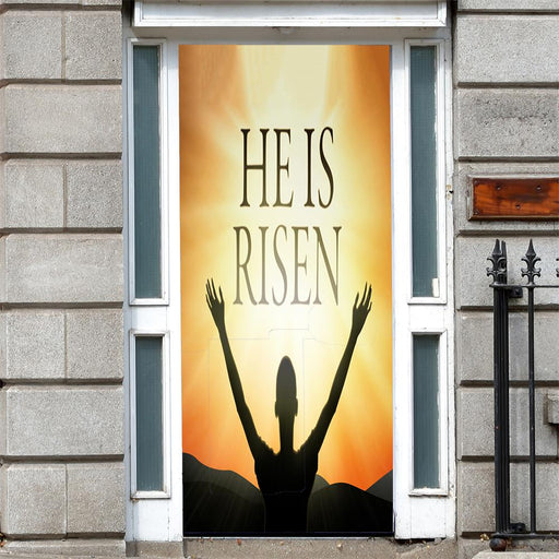 DoorFoto Door Cover He Is Risen Sunshine