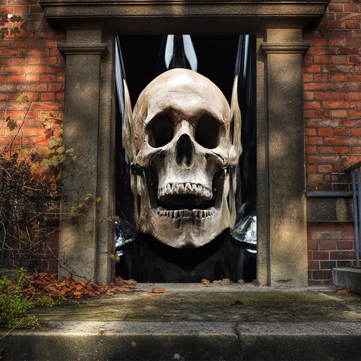 DoorFoto Door Cover Spooky Skull