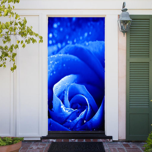 DoorFoto Door Cover Customizable - Blue Rose