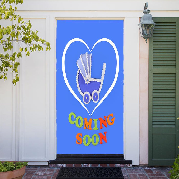 DoorFoto Door Cover Baby Coming Soon