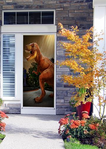 DoorFoto Door Cover T-Rex Dinosaur Theme