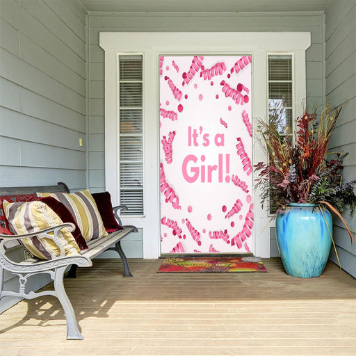 DoorFoto Door Cover It's a Girl Sign