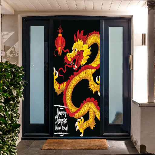 DoorFoto Door Cover Happy New Year Dragon