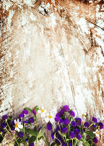 DoorFoto Door Cover Vintage Purple Bouquet