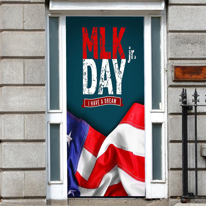 DoorFoto Door Cover MLK Day - American Flag