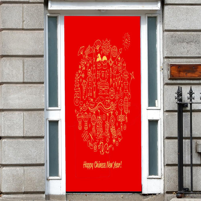 DoorFoto Door Cover Chinese New Year