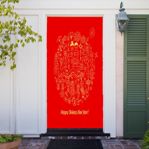 DoorFoto Door Cover Chinese New Year