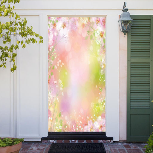 DoorFoto Door Cover Spring Floral Background