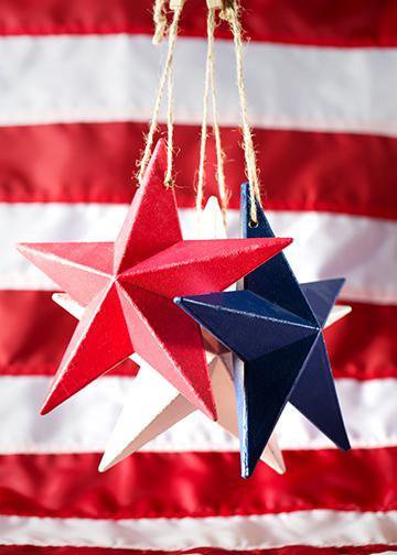 DoorFoto Door Cover Hanging Stars on American Flag