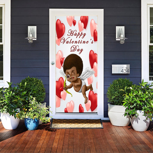 DoorFoto Door Cover African American Cupid