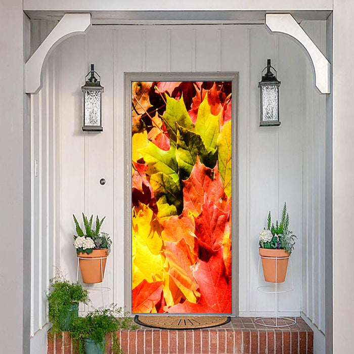 DoorFoto Door Cover Fall Door Decor