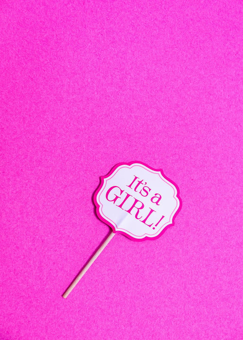 DoorFoto Door Cover Customizable - It's a Girl - Pink Lollipop