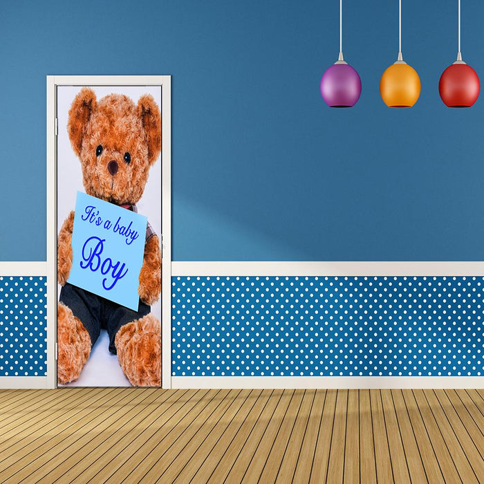 DoorFoto Door Cover It's a Boy - Teddy Bear