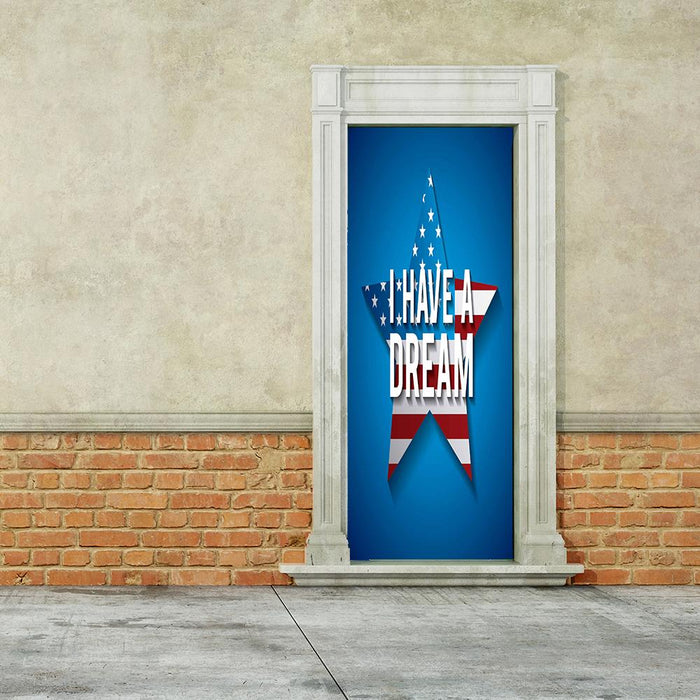 DoorFoto Door Cover I Have a Dream Star