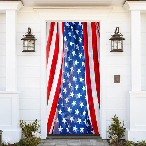 DoorFoto Door Cover American Flag Background