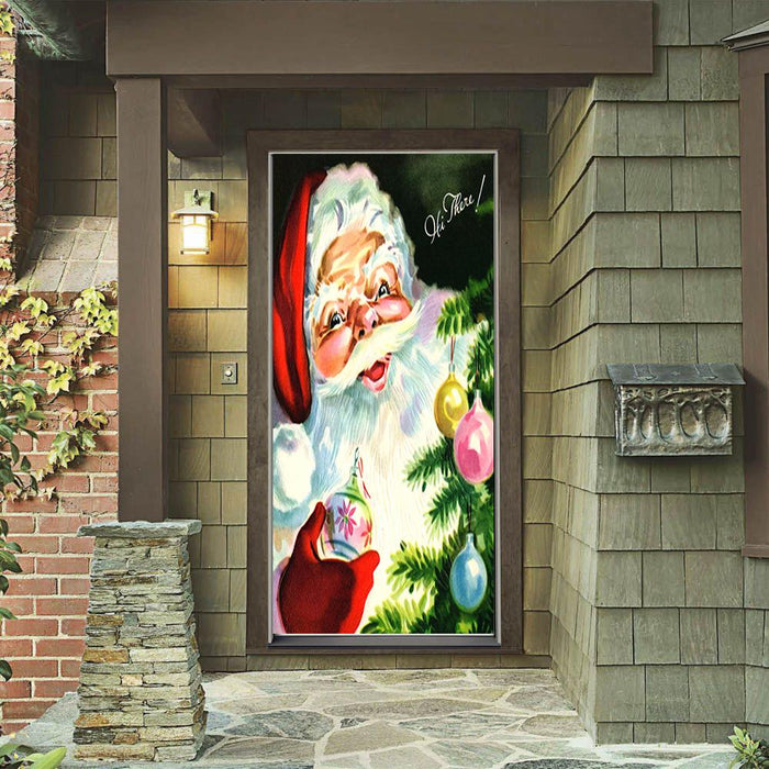 DoorFoto Door Cover Hi There Santa