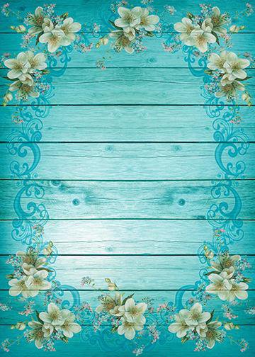 DoorFoto Door Cover Turquoise Shiplap