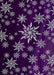 DoorFoto Door Cover Snowflakes on Purple