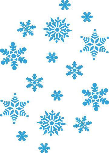 DoorFoto Door Cover Blue Snowflakes