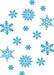 DoorFoto Door Cover Blue Snowflakes