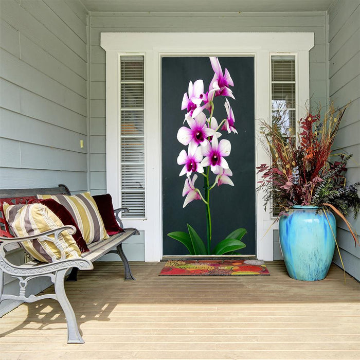 DoorFoto Door Cover Orchid Art