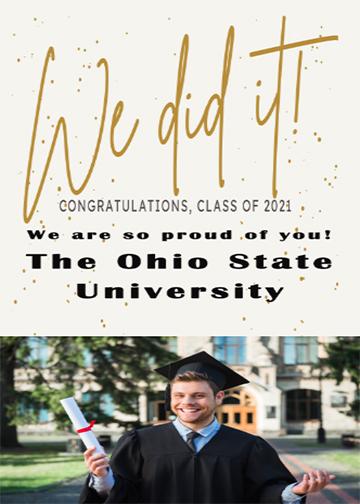 DoorFoto Door Cover Customizable - Happy Graduation Banner