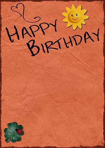 DoorFoto Door Cover Customizable - Happy Birthday - Orange Background