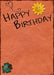 DoorFoto Door Cover Customizable - Happy Birthday - Orange Background