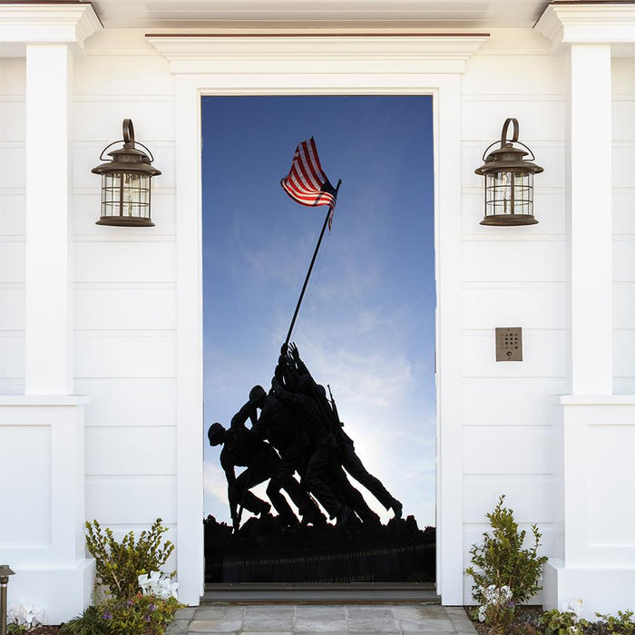 DoorFoto Door Cover American Flag - Iwo Jima