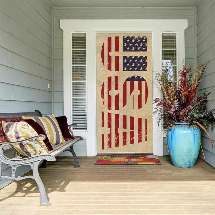 DoorFoto Door Cover USA Stamp