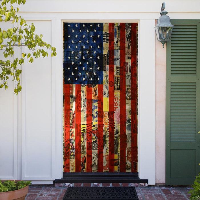 DoorFoto Door Cover American Flag Door Cover