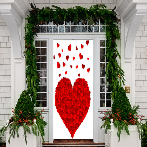 DoorFoto Door Cover Big Heart Little Hearts