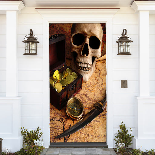 DoorFoto Door Cover Outdoor Pirate Decor