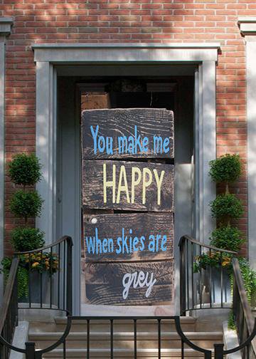 DoorFoto Door Cover Happy When Skies Are Grey