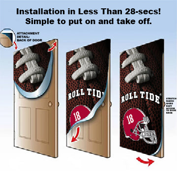 DoorFoto Door Cover Roll Tide Alabama