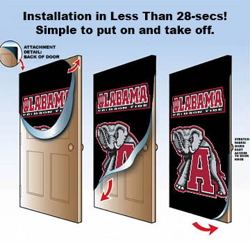 DoorFoto Door Cover Alabama Crimson Tide