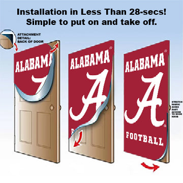 DoorFoto Door Cover Alabama Football